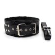 (image for) Plush Lined Leather Lead Collar - Pin Lock