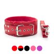 (image for) Plush Lined Leather Lead Collar - Pin Lock