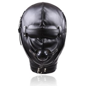 Sensory Deprivation Hood with Open Mouth Gag
