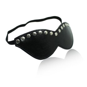 Black Leather Blindfold Mask