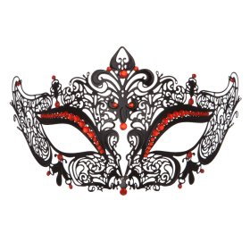 Diamante Metal Mask - Black