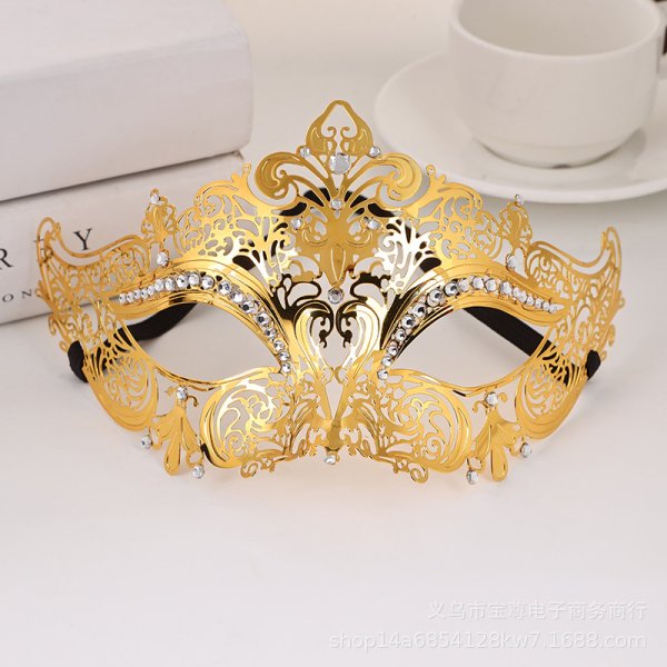 (image for) Diamante Metal Mask - Golden