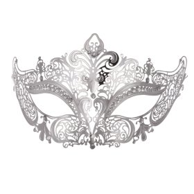 Diamante Metal Mask - Silver