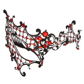Rhinestone Metal Half Face Mask