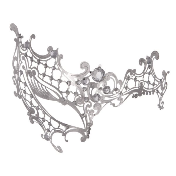 (image for) Rhinestone Metal Half Face Mask