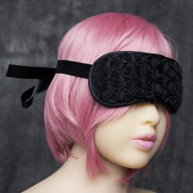 Silk Blindfold with Flower Detail - Bandage