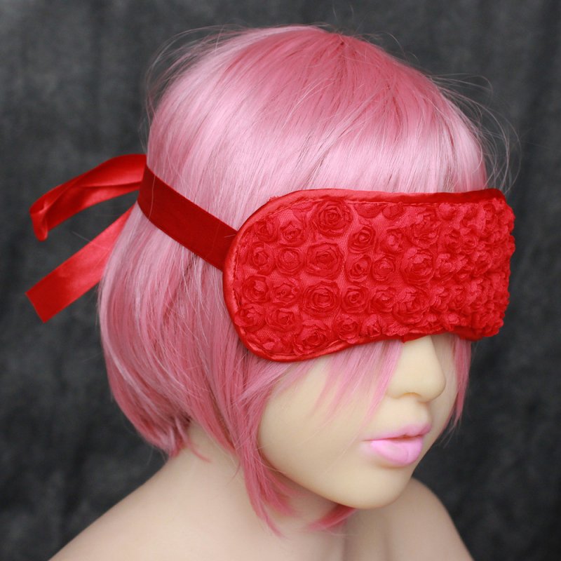 (image for) Silk Blindfold with Flower Detail - Bandage