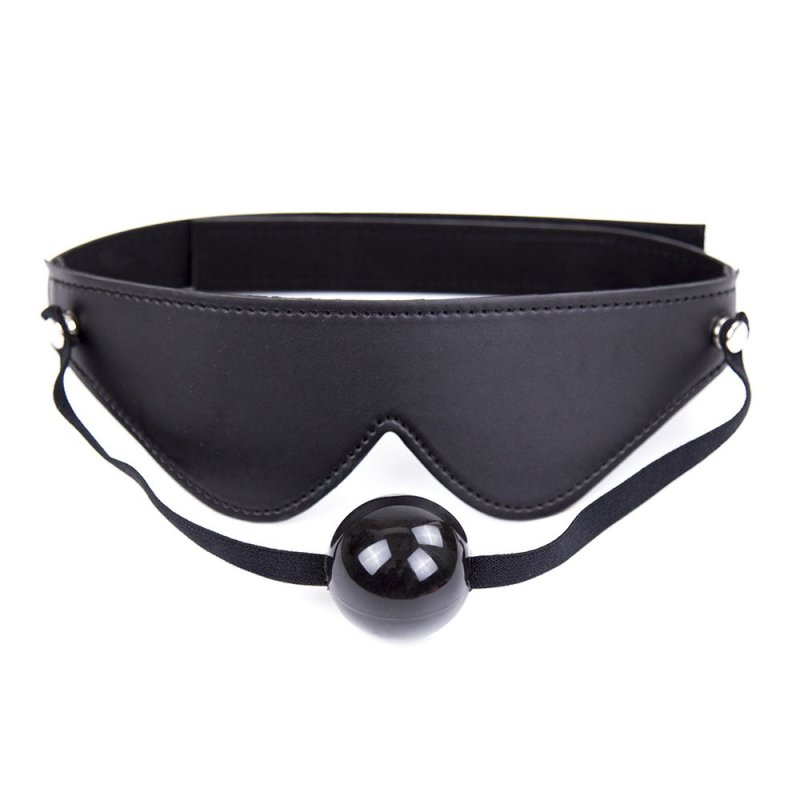 (image for) Blindfold With Ball Gag - Velcro Strap