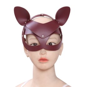Cowhide Cat Mask