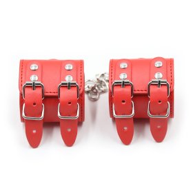 Pin Buckle Double Belt Wrist & Ankle Restraints Cuffs