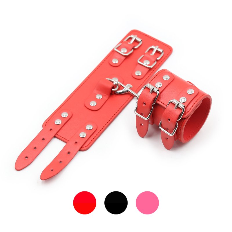 (image for) Pin Buckle Double Belt Wrist & Ankle Restraints Cuffs