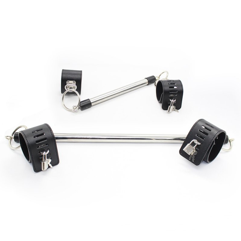 (image for) Bondage Steel Spreader Bar With Adjustable Cuffs