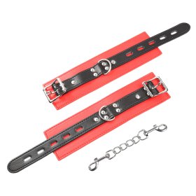Deluxe Red/Black Locking Cuffs