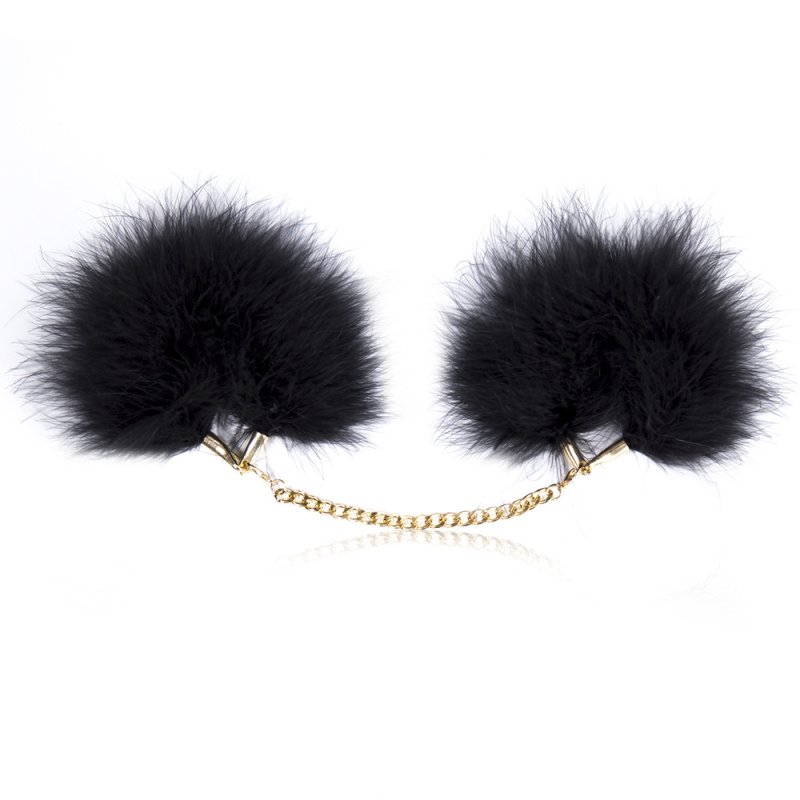 (image for) Feather Cuffs With Golden Chain