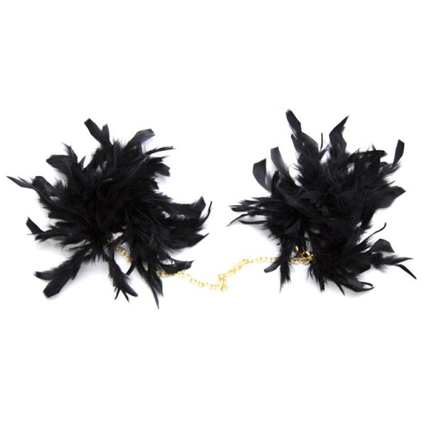 (image for) Feather Cuffs With Golden Chain