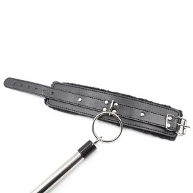 Villus Lined Metal Bar Cuffs