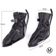 (image for) Black Soft Leather Foot Bondage Booties