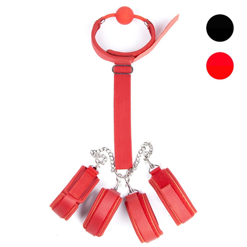 (image for) Silicone Gag Collar With Cuffs