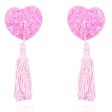 (image for) Satin Rose Heart Nipple Pasties With Tassel