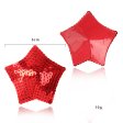 (image for) Pair of Shiny Red Sequin Star Nipple Pasties Covers