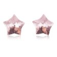 (image for) Pair of Shiny Red Sequin Star Nipple Pasties Covers