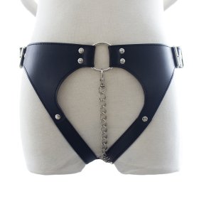Leather & BDSM Thong with Chain
