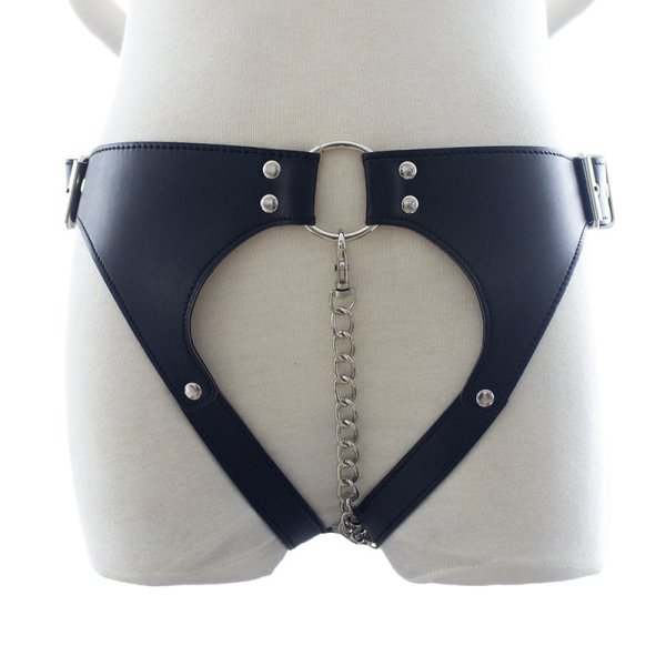 (image for) Leather & BDSM Thong with Chain
