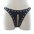 (image for) Open Outline Chain Front Leather G-String