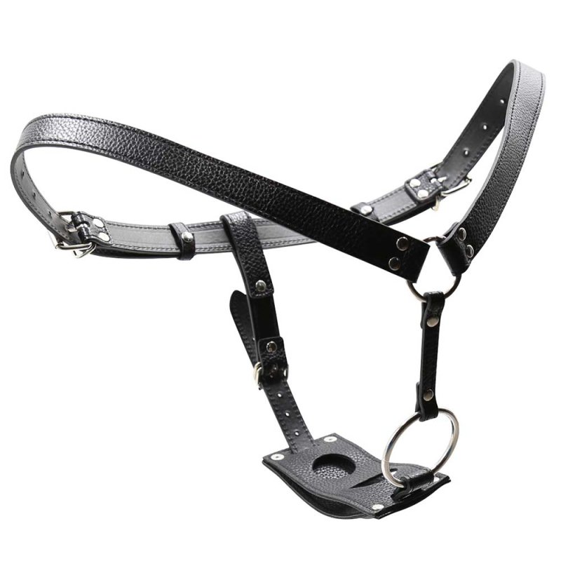 (image for) Lichee Pattern Strap on With Cock Ring And Plug Hole