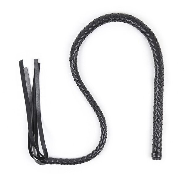(image for) Full Black PVC Bondage Whip