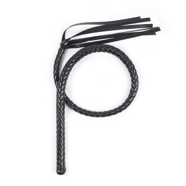(image for) Full Black PVC Bondage Whip