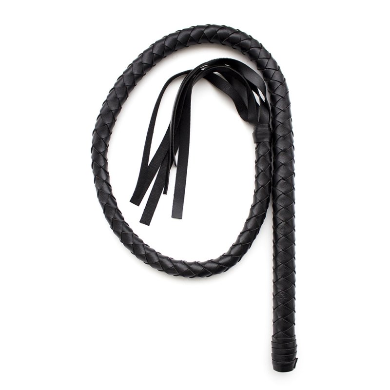 (image for) Full Black PVC Bondage Whip