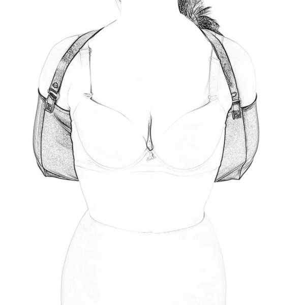 (image for) Tight Bondage Back Bag/Locking Armbinder Sheath