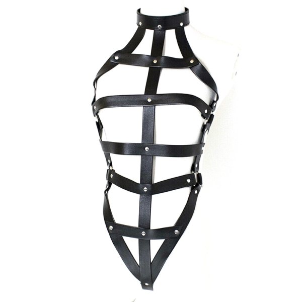 (image for) PU Leather Sexy Bondage Harness Lingerie