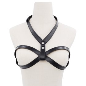 Leather Bondage Bra