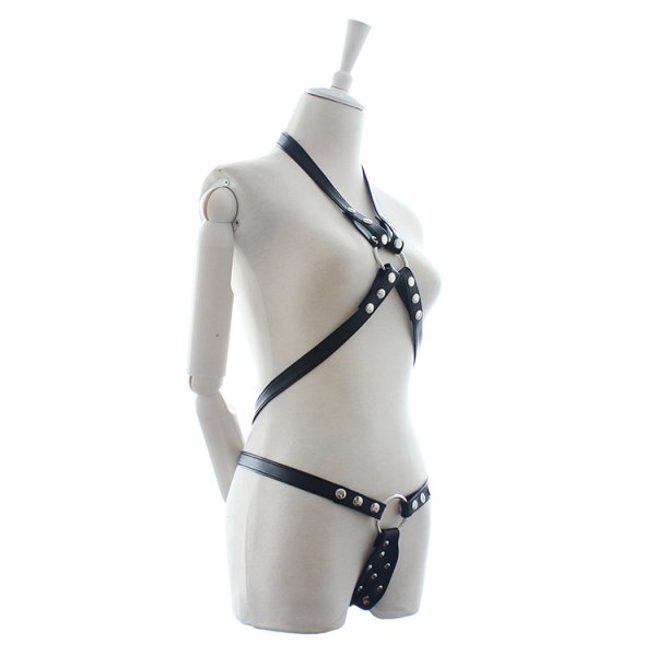 (image for) Power Body Harness With Chastity Belt
