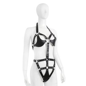 Leather Harness w/ Removable Bra