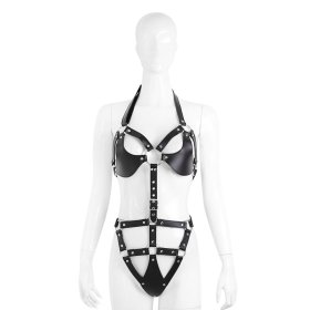 Leather Harness w/ Removable Bra
