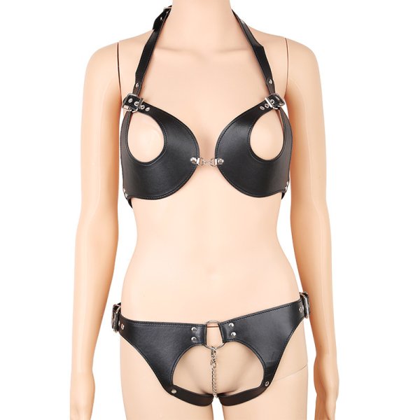 (image for) Leather Bra and Panties