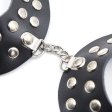 (image for) Open Outline Leather Bra with Rivets