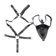 (image for) Leather Full Body Bondage Harness With Pouch