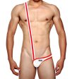 (image for) Men's One Side Stretch Bodysuit Mankini Thong