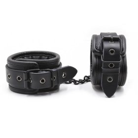 Pin Buckle Leather Collar & Cuffs