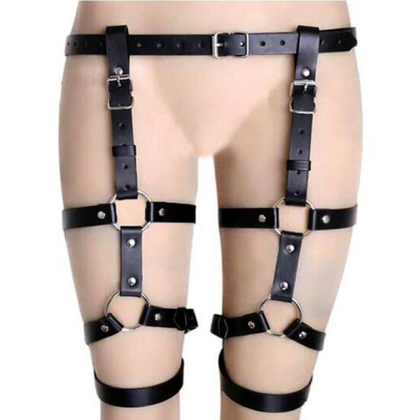 (image for) Leather Leg Harness Garter Belt