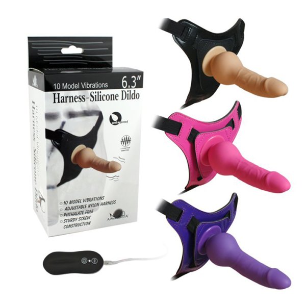 (image for) Harness Silicone Dildo With 10 Model Vibrations