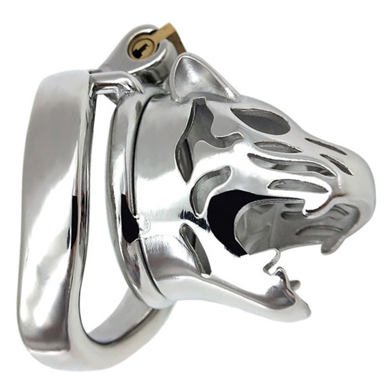 (image for) Tiger Head Bend Ring Steel Cock Cage