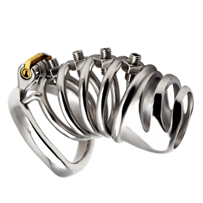 (image for) Bolted Chastity Cage With Spikes