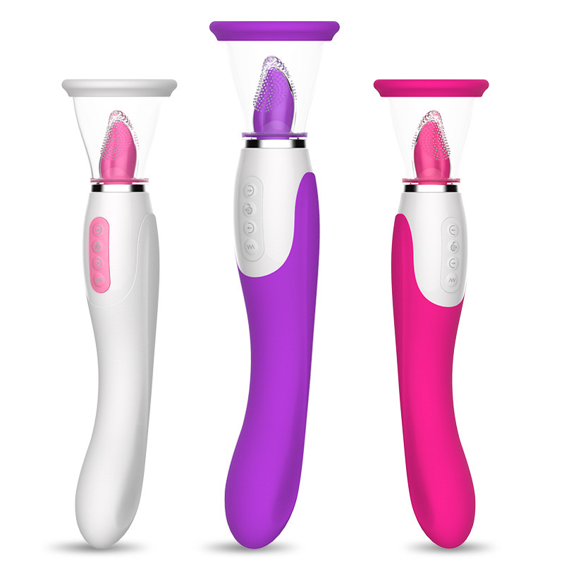 (image for) Double Head Sucking Tongue Vibrator