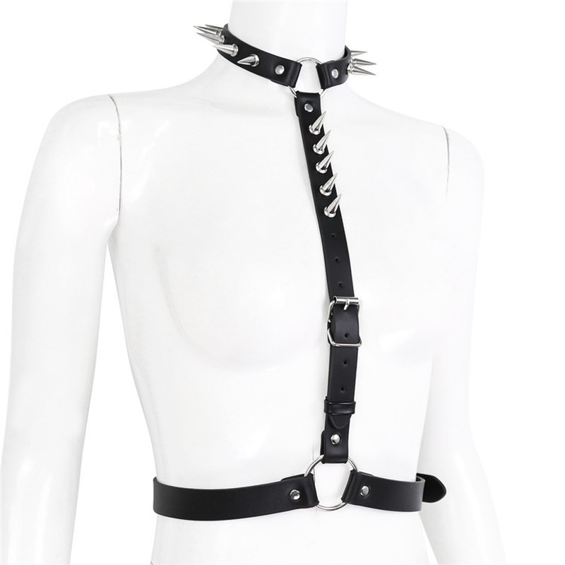 (image for) Spike Nail Collar to Waist Harness