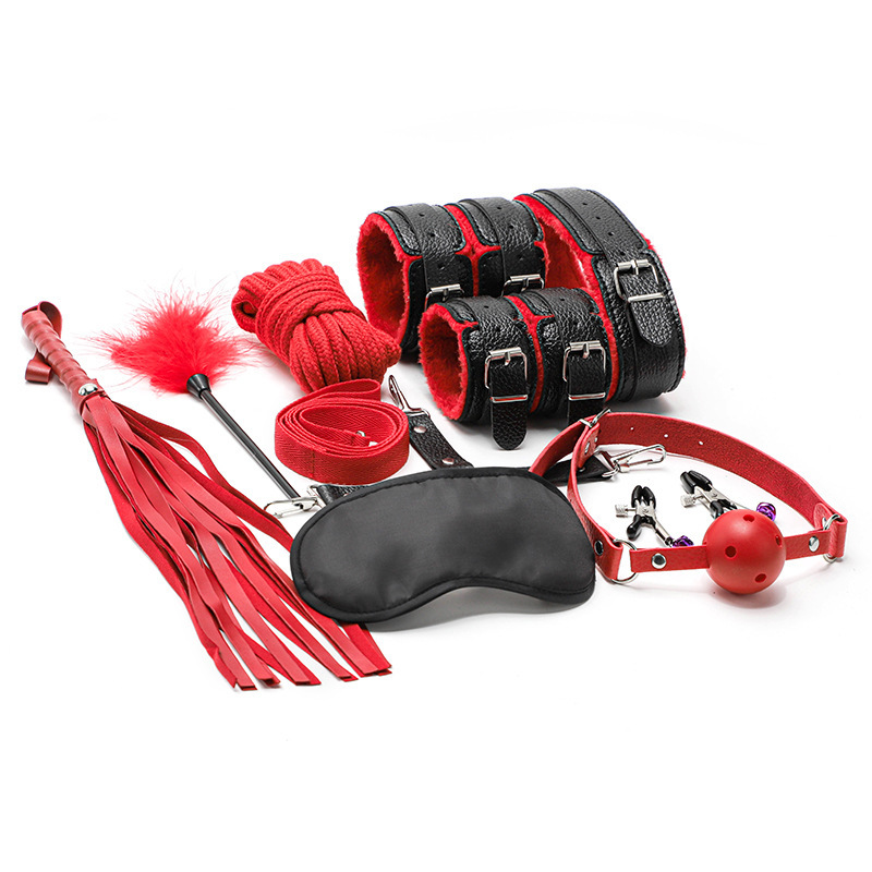 (image for) Litchi Pattern 10 Pcs Plush Bondage Kit